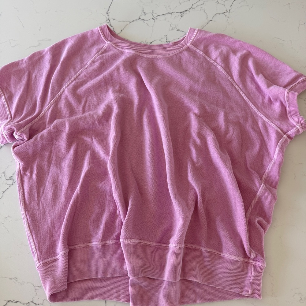 THE GREAT. Pink Boxy Sweatshirt